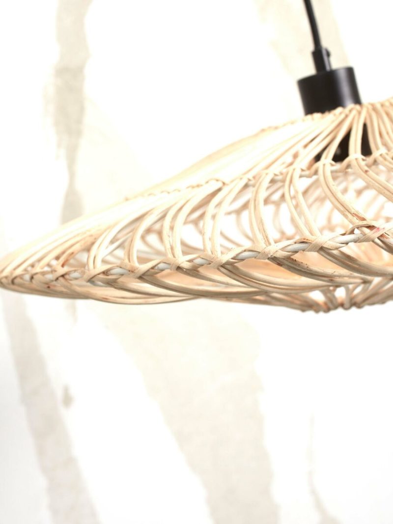 Bamboe-rotan Boheemse witte vloerlamp GOOD&MOJO Zanzibar - Afbeelding 6