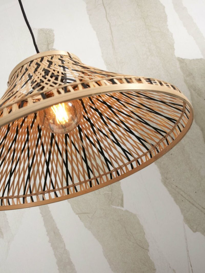 Bamboe vloerlamp bohemian zwart naturel GOOD&MOJO Tahiti - Afbeelding 4