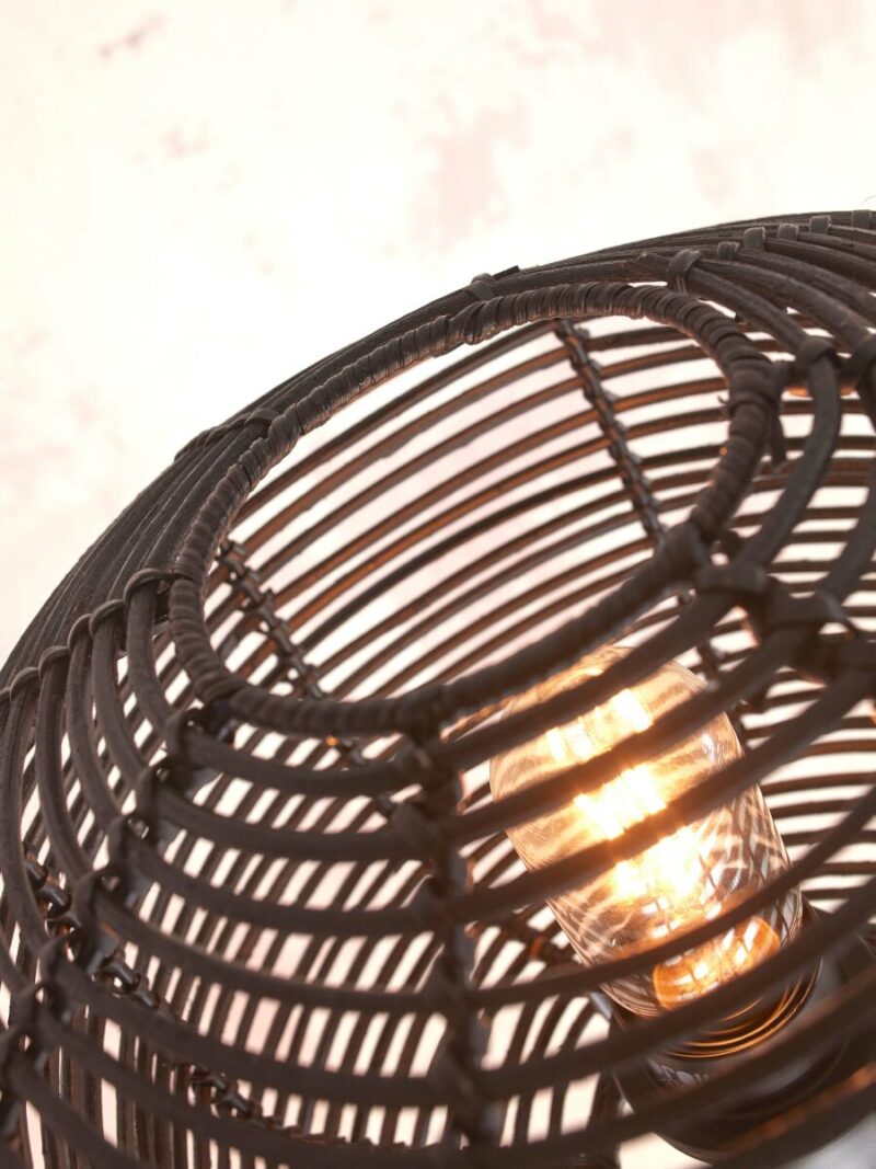 Bamboe vloerlamp bohemian zwart rotan GOOD&MOJO Tanami - Afbeelding 3