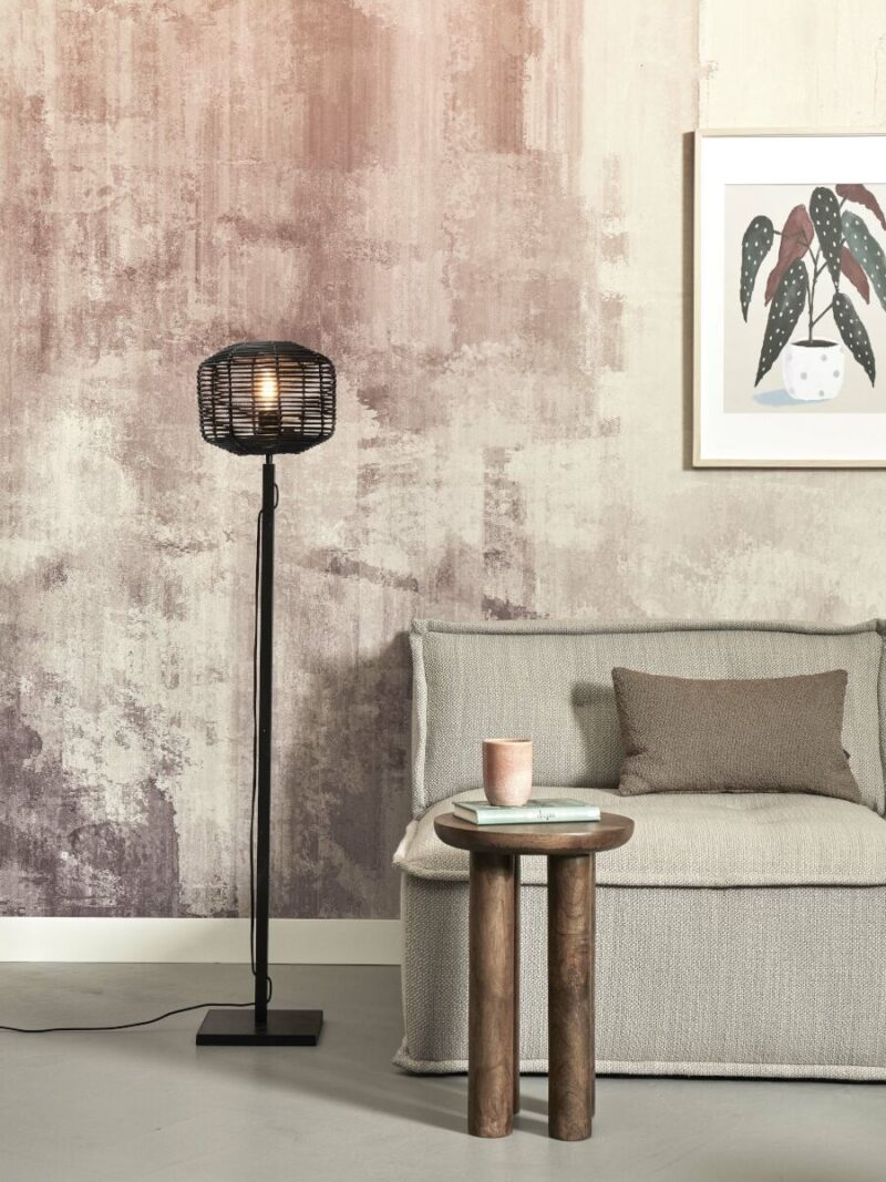 Bamboe vloerlamp bohemian zwart rotan GOOD&MOJO Tanami - Afbeelding 5