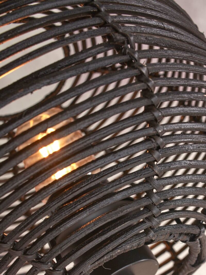 Bamboe vloerlamp bohemian zwart rotan GOOD&MOJO Tanami - Afbeelding 6