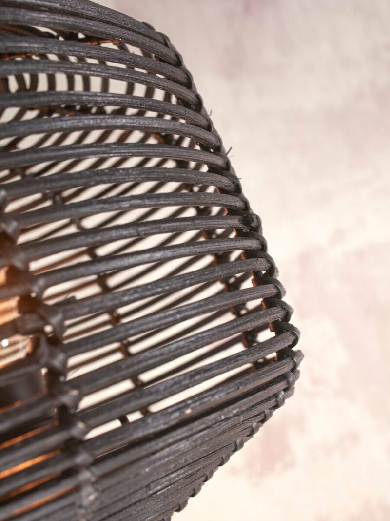 Bamboe vloerlamp bohemian zwart rotan GOOD&MOJO Tanami - Afbeelding 7