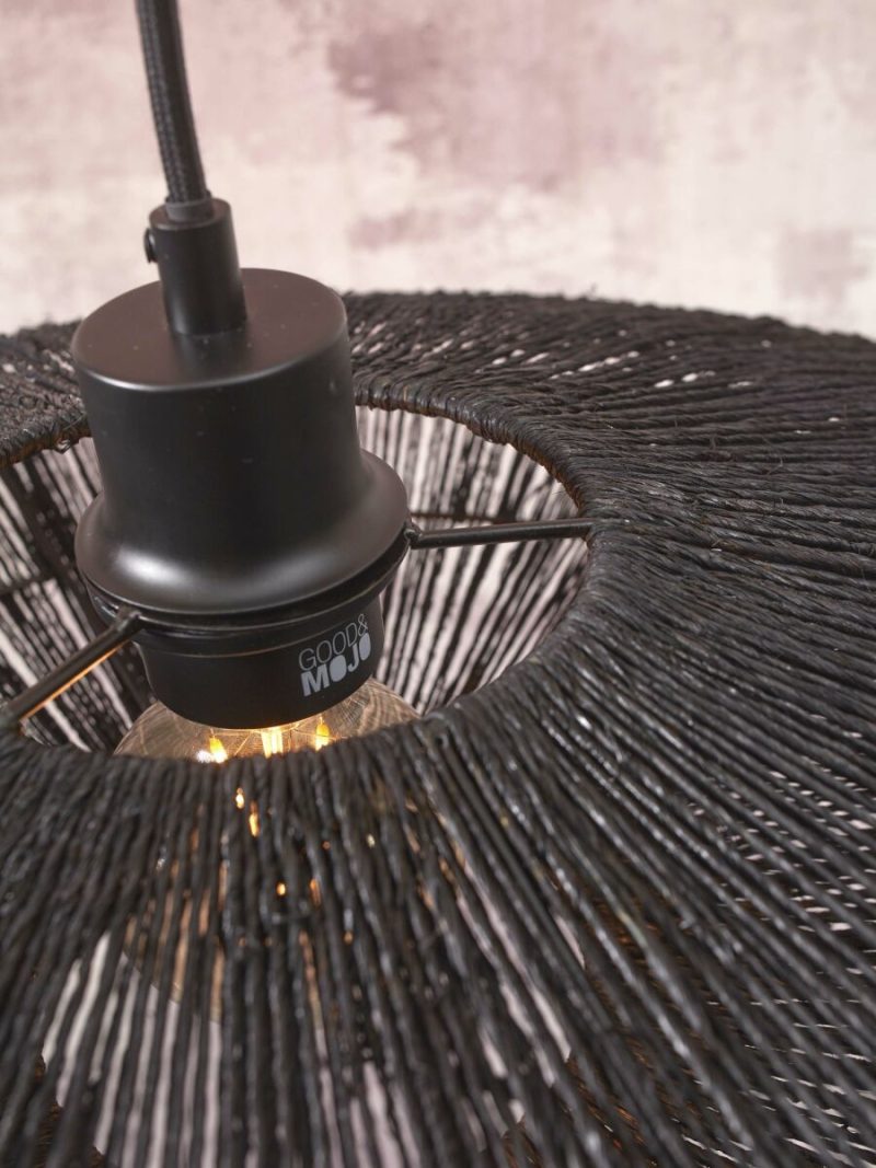 Bamboe zwarte bohemien vloerlamp GOOD&MOJO Iguazu - Afbeelding 3