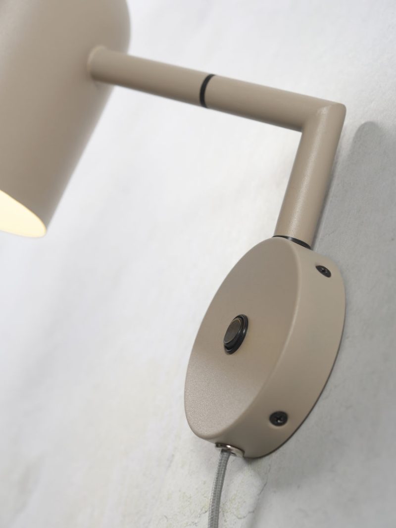 Bekervormige retro grijze wandlamp It's About RoMi Marseille - Afbeelding 3