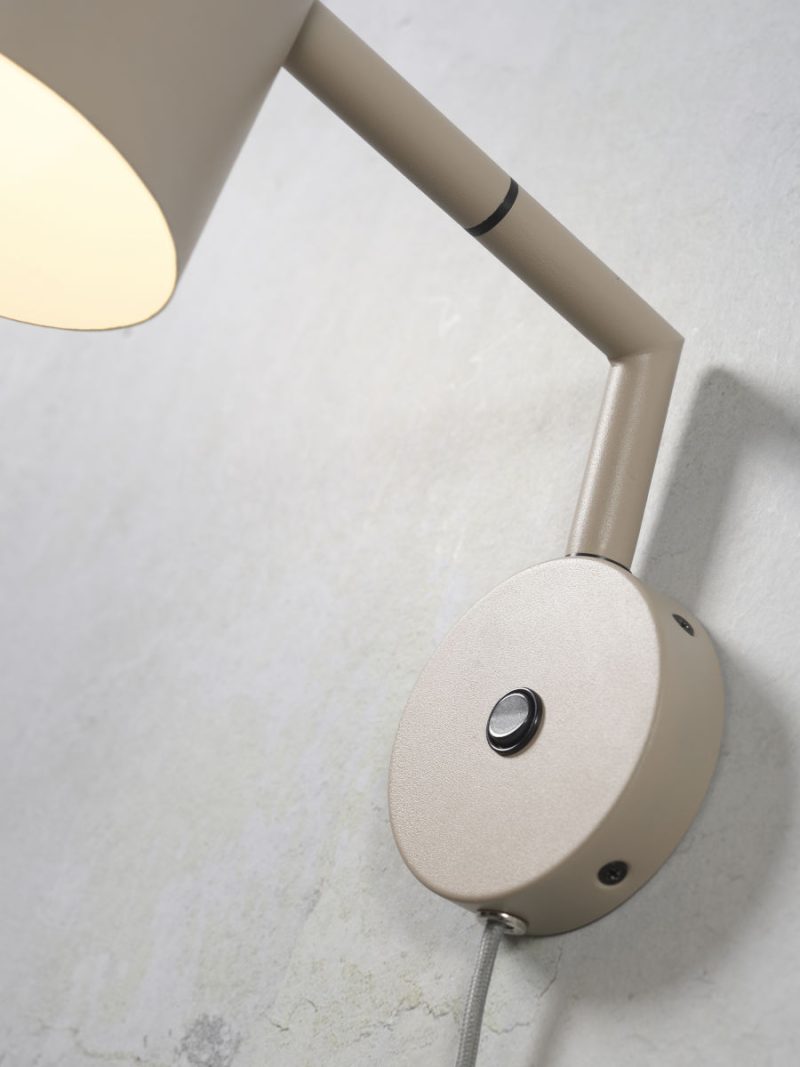 Bekervormige retro grijze wandlamp It's About RoMi Marseille - Afbeelding 4