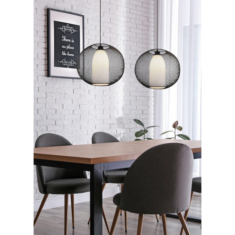 Boheemse zwart gazen hanglamp Filo - Afbeelding 3