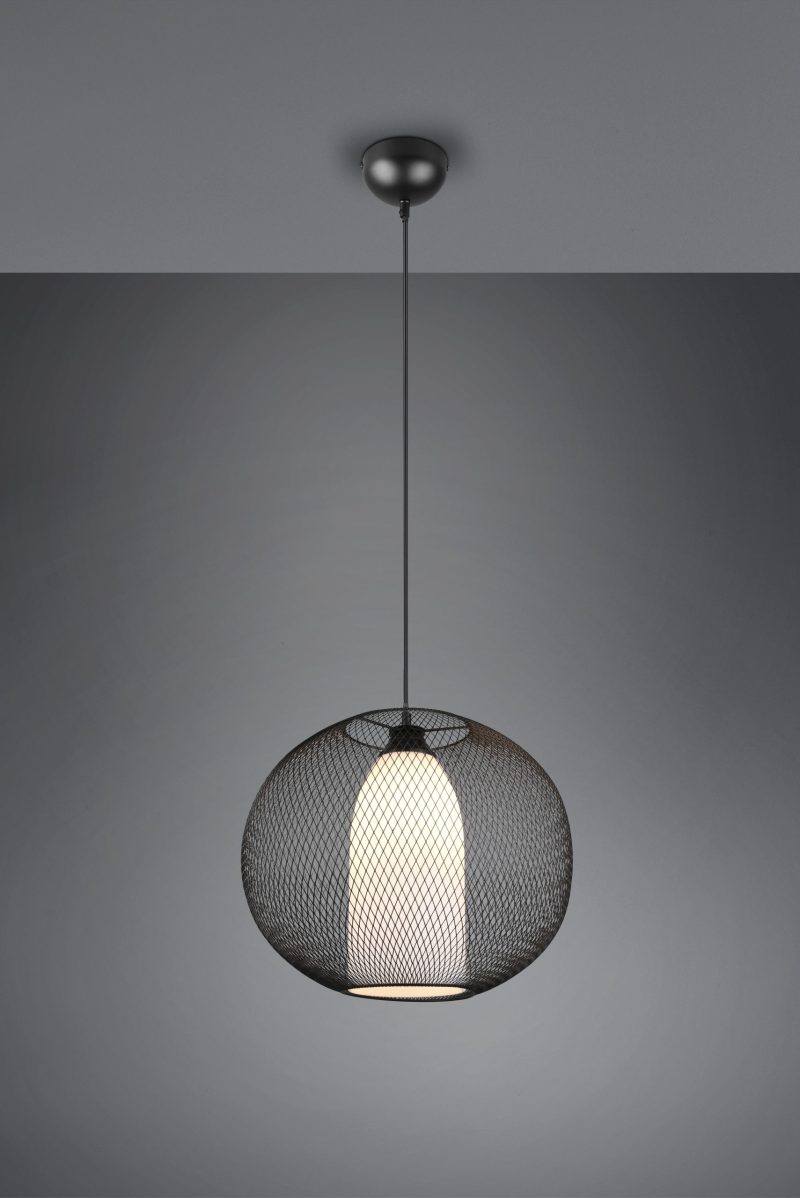 Boheemse zwart gazen hanglamp Filo - Afbeelding 4