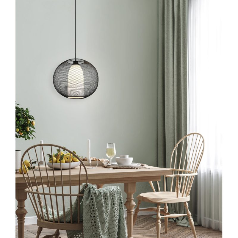 Boheemse zwart gazen hanglamp Filo - Afbeelding 9