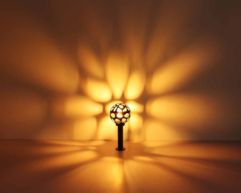 Bol retro antracieten buitenlamp Globo Hilario - Afbeelding 4