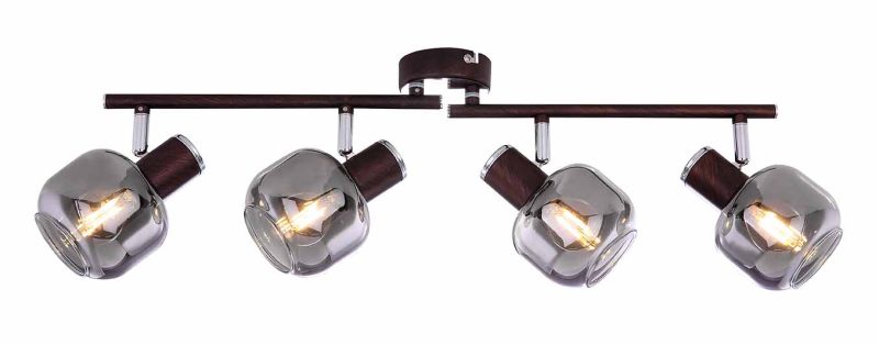 Bronzen 4-kap spot metaal/rookglas Globo Pallo - Afbeelding 2