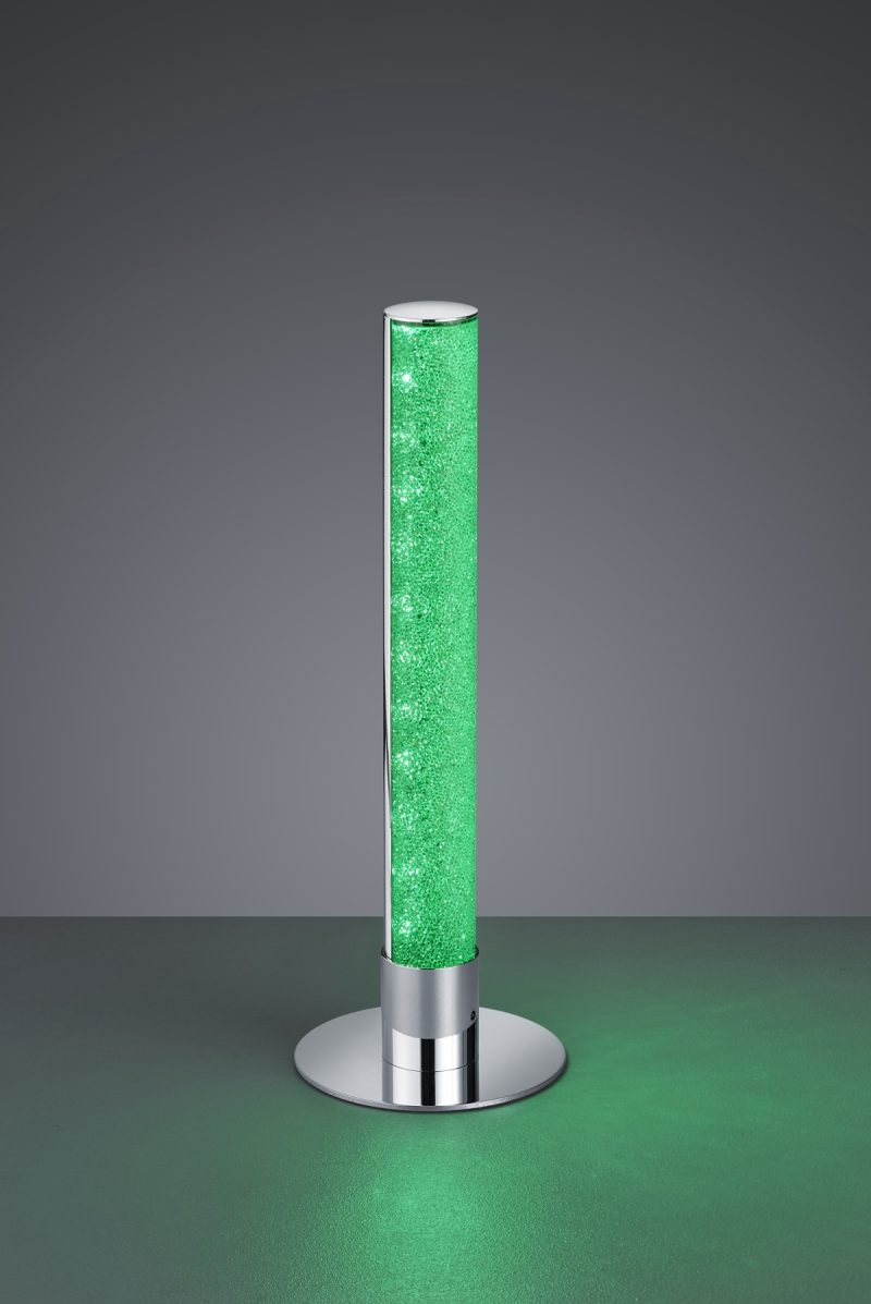 Chromen kleurinstelbare tafellamp metaal/acryl buisvorm Leia - Afbeelding 2