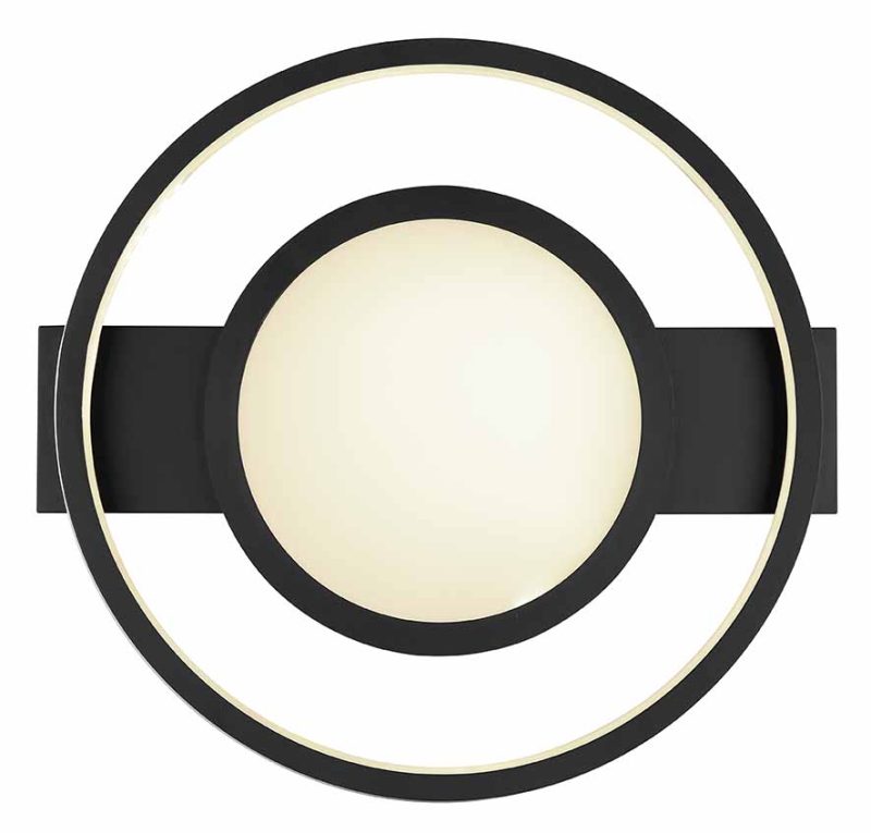 Cirkelvormige zwarte plafondlamp modern Globo Gisell - Afbeelding 4