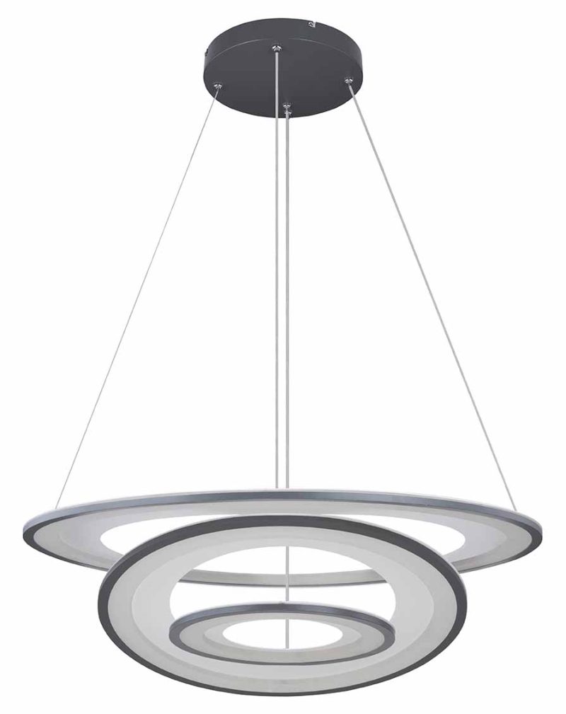 Design hanglamp antraciet ringconstructie Globo Torrelle - Afbeelding 2