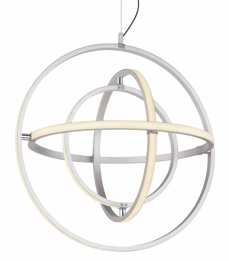 Design hanglamp nikkelen bolconstructie Globo Kurus - Afbeelding 2