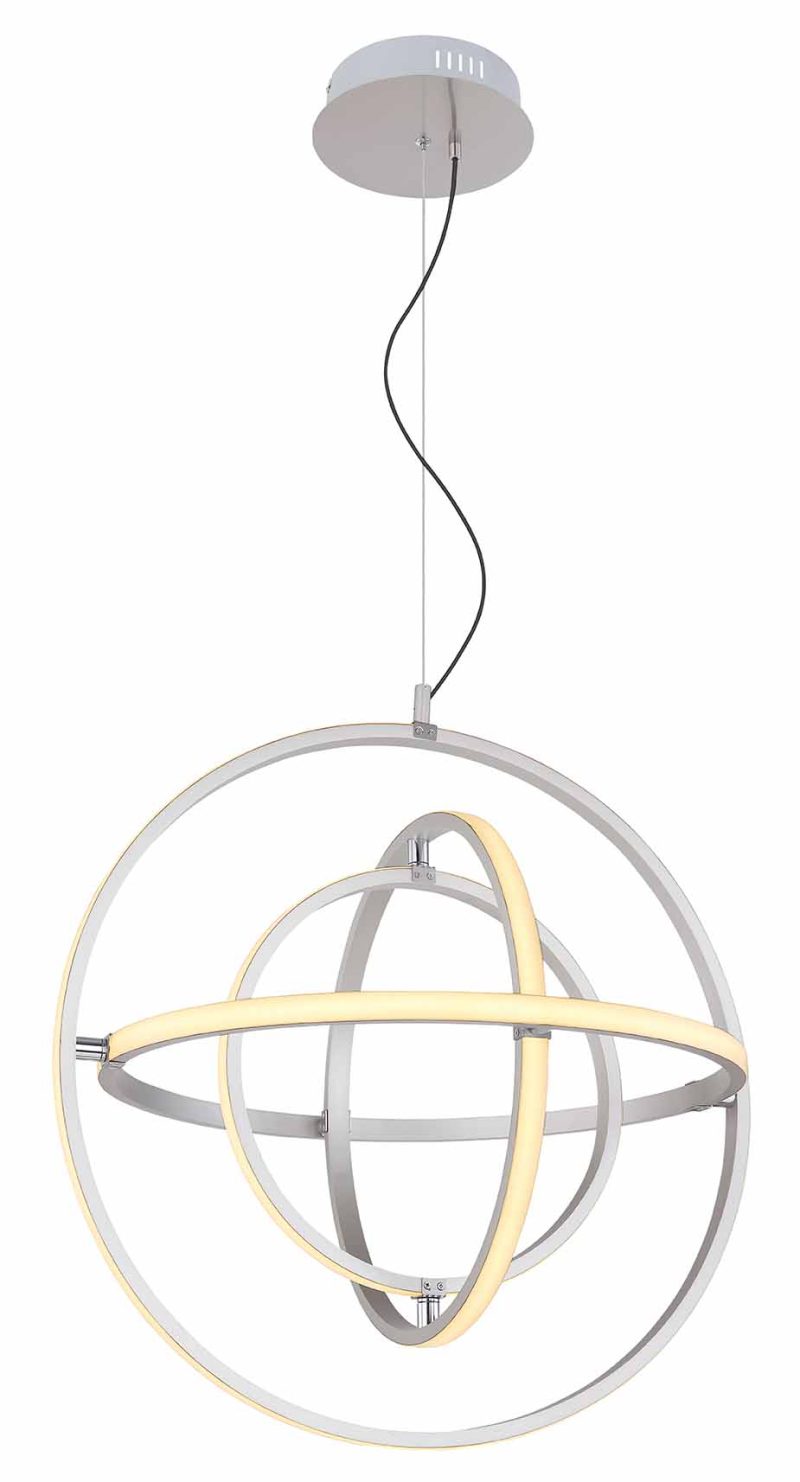 Design hanglamp nikkelen bolconstructie Globo Kurus - Afbeelding 3