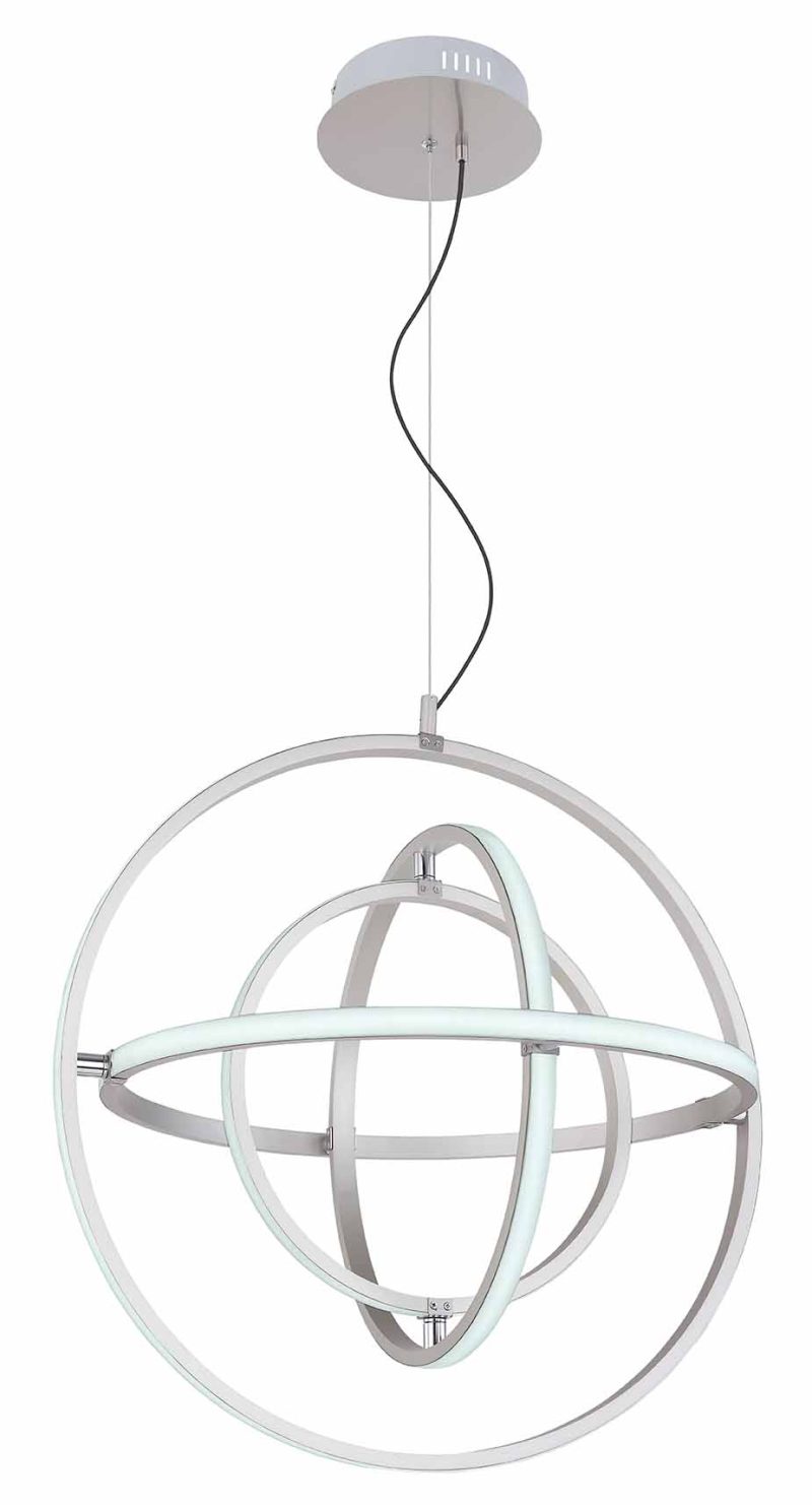 Design hanglamp nikkelen bolconstructie Globo Kurus - Afbeelding 4