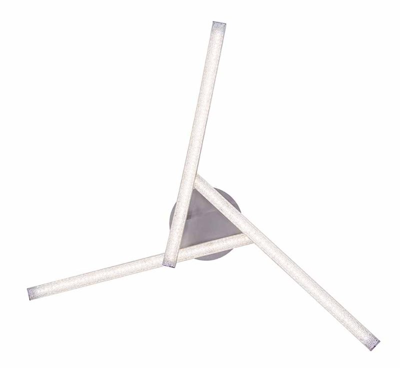Driehoekige plafondlamp nikkel kristallen Globo Tansy - Afbeelding 3