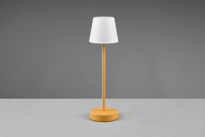 Geelkleurige tafellamp retro oplaadbaar Martinez - Afbeelding 4