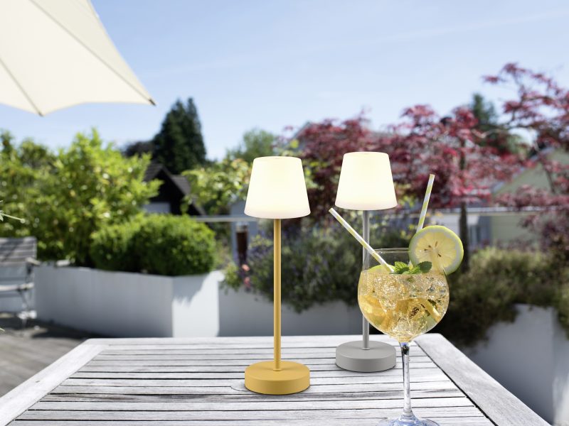 Geelkleurige tafellamp retro oplaadbaar Martinez - Afbeelding 5