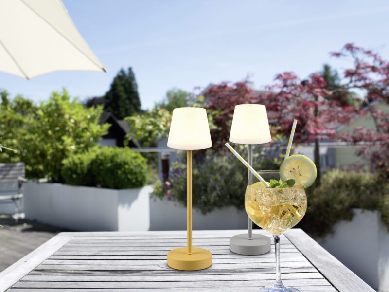Geelkleurige tafellamp retro oplaadbaar Martinez - Afbeelding 5