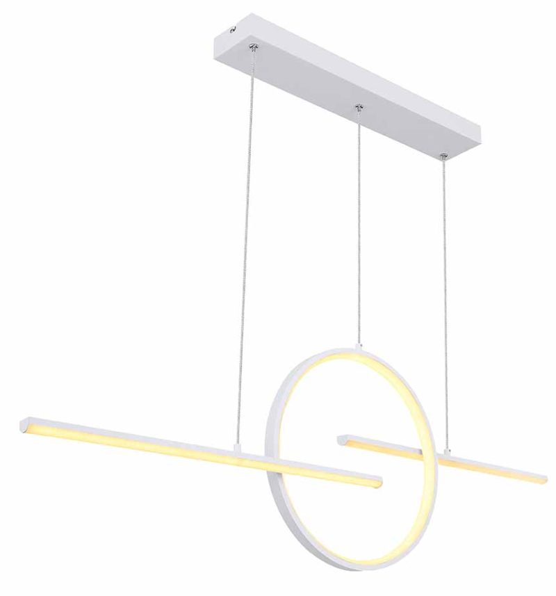 Geometrische hanglamp wit afstandsbediening Globo Barral - Afbeelding 4