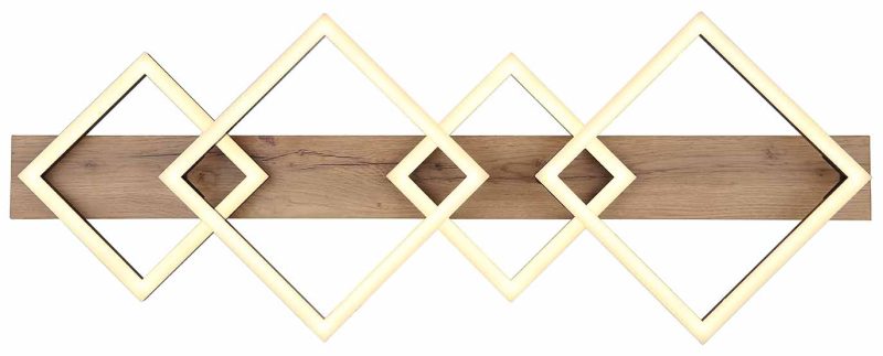 Geometrische plafondlamp 3-lichts zwart/bruin Globo Beatrix - Afbeelding 3