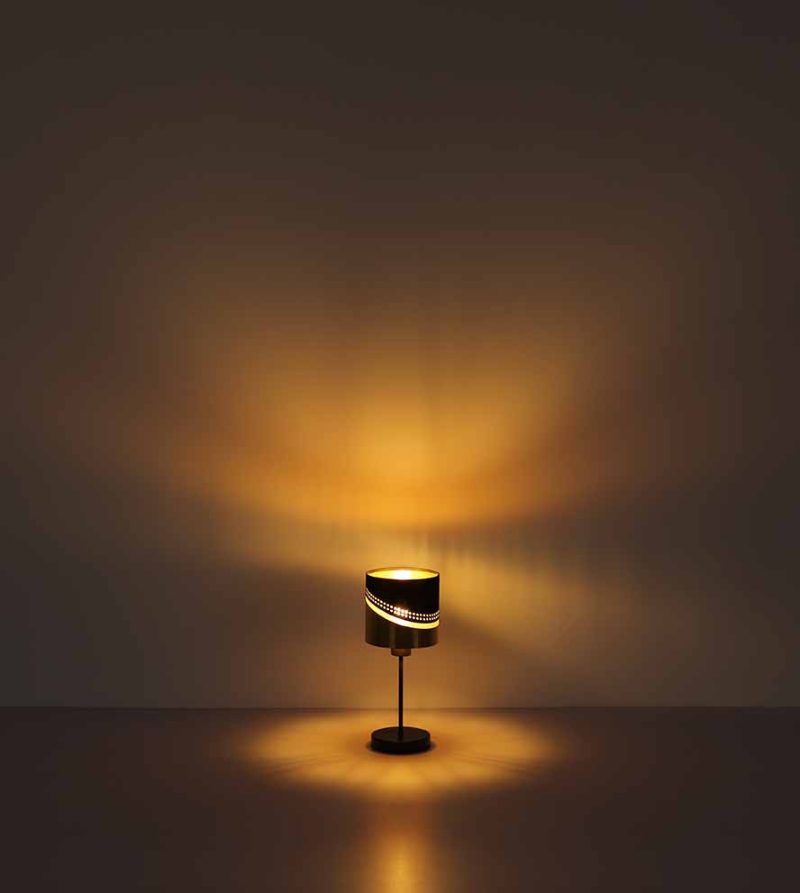 Glamoureuze hanglamp zwart/gouden kap Globo Or - Afbeelding 4