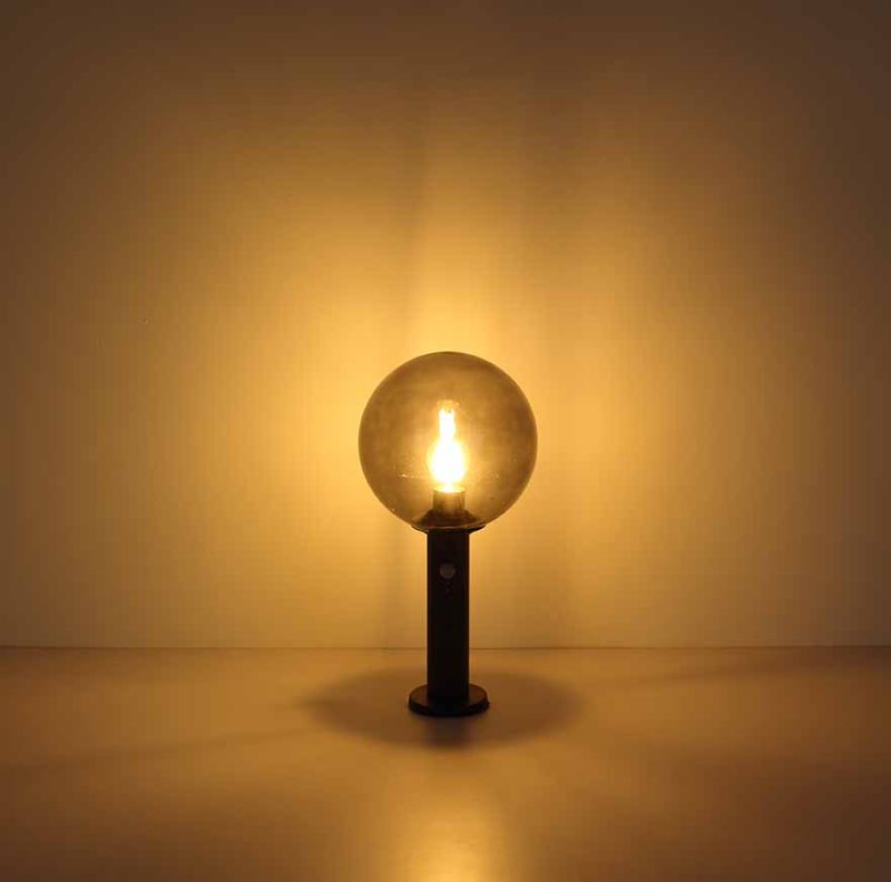 Glazen aluminium buitenlamp modern antraciet Globo Hedwig - Afbeelding 3
