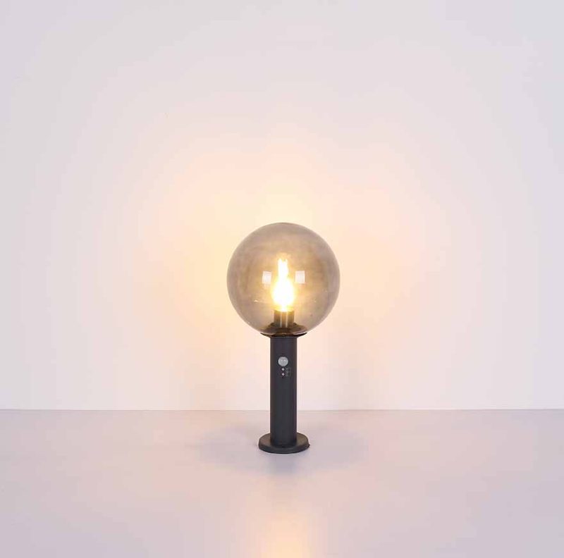 Glazen aluminium buitenlamp modern antraciet Globo Hedwig - Afbeelding 4