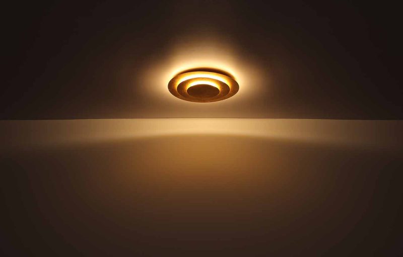 Gouden klassieke metalen plafondlamp Globo Heda - Afbeelding 3