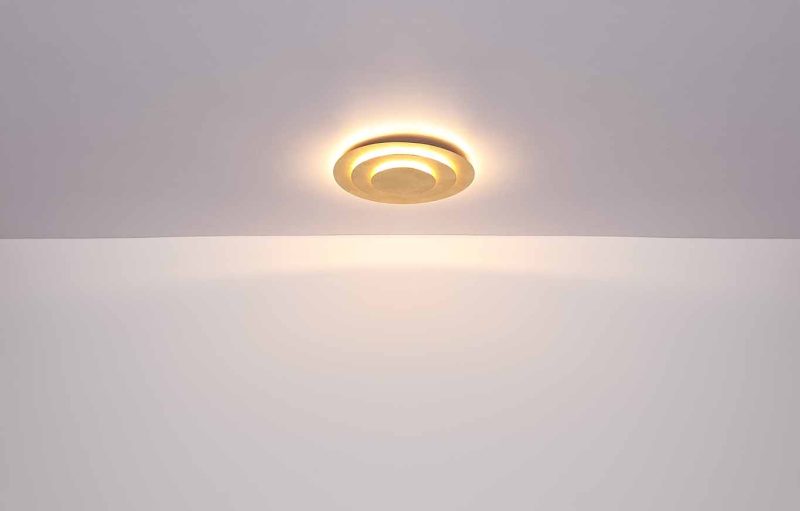 Gouden klassieke metalen plafondlamp Globo Heda - Afbeelding 4
