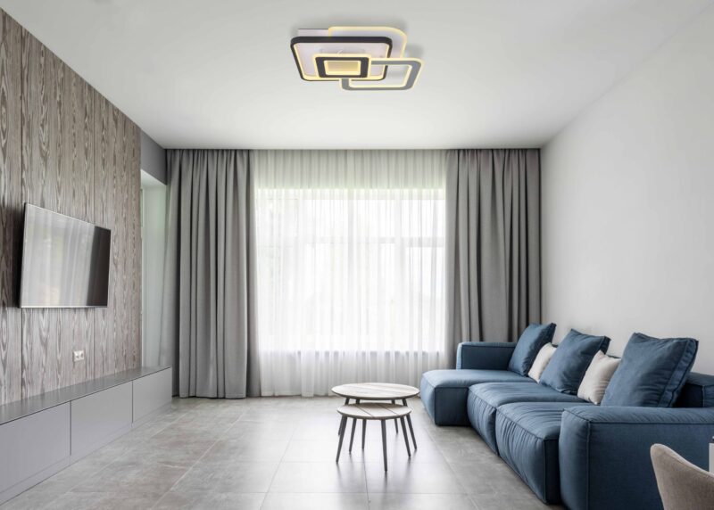 Grijze plafondlamp hightech 5-vierkant Globo Brienna - Afbeelding 4