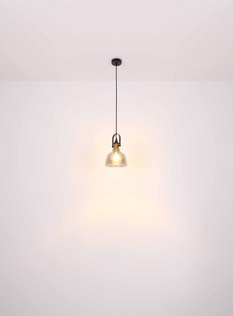 hanglamp metaal industrieel zwart Globo Dorothea - Afbeelding 4