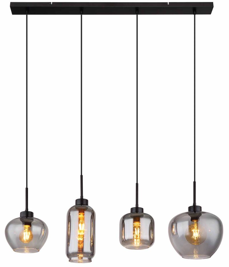 hanglamp metaal zwart modern Globo Matt - Afbeelding 2