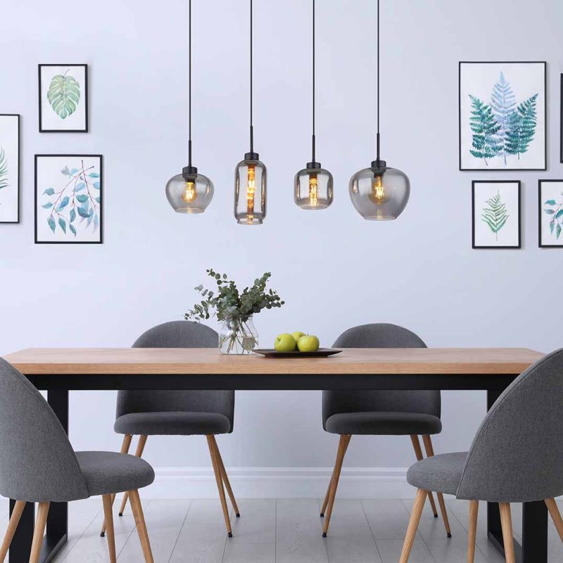 hanglamp metaal zwart modern Globo Matt - Afbeelding 4