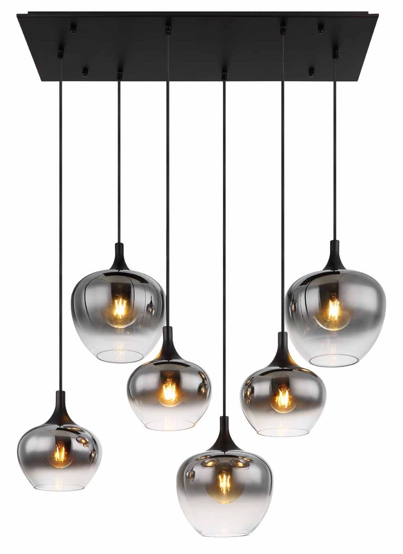 hanglamp modern zwart metaal Globo Maxy - Afbeelding 2