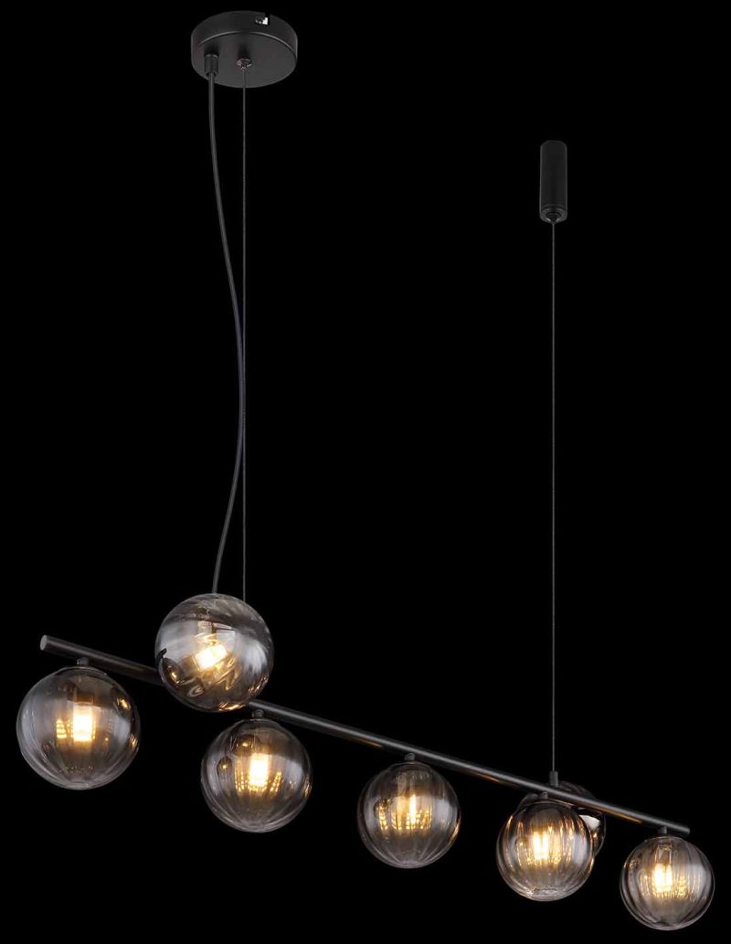Hanglamp zwart metaal modern Globo Dallerta - Afbeelding 4