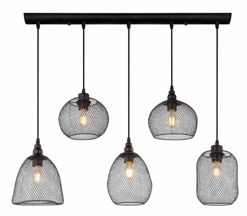 Hanglamp zwart metaal Oosters Globo Anya - Afbeelding 2
