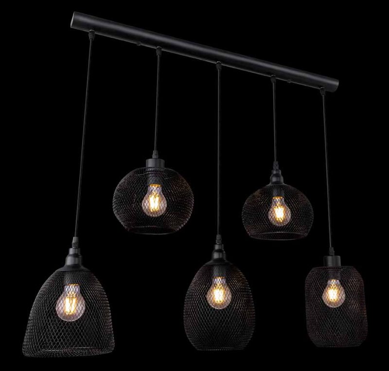 Hanglamp zwart metaal Oosters Globo Anya - Afbeelding 4