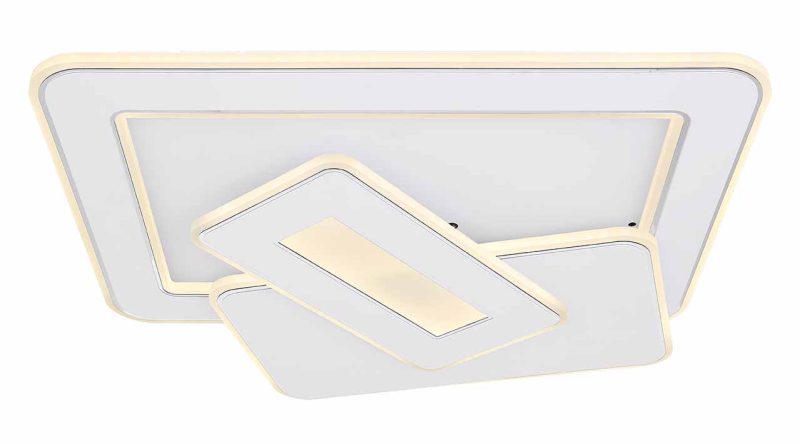 Hightech plafondlamp rechthoekconstructie wit Globo Kique - Afbeelding 2
