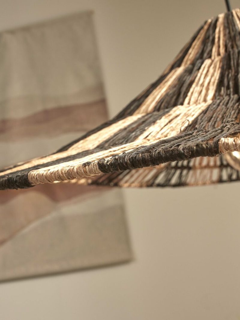 Hoedvormige hanglamp naturel/zwart riet GOOD&MOJO Cuzco - Afbeelding 6