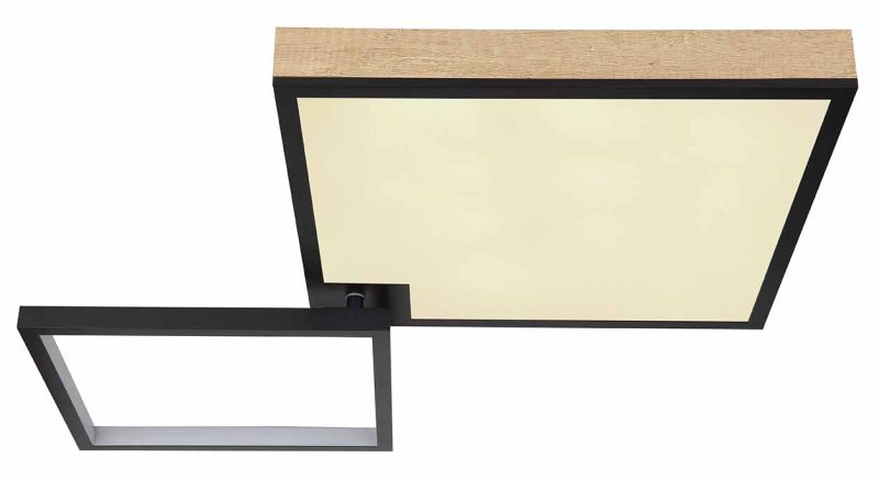 Hoekige plafondlamp modern zwart Globo Jacky - Afbeelding 2