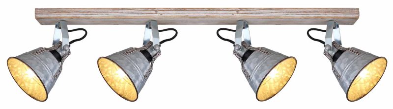 Houten landelijke spots wit Globo Gunther i - Afbeelding 2