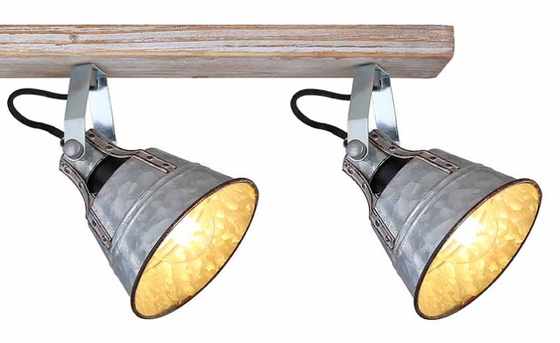 Houten landelijke spots wit Globo Gunther i - Afbeelding 4