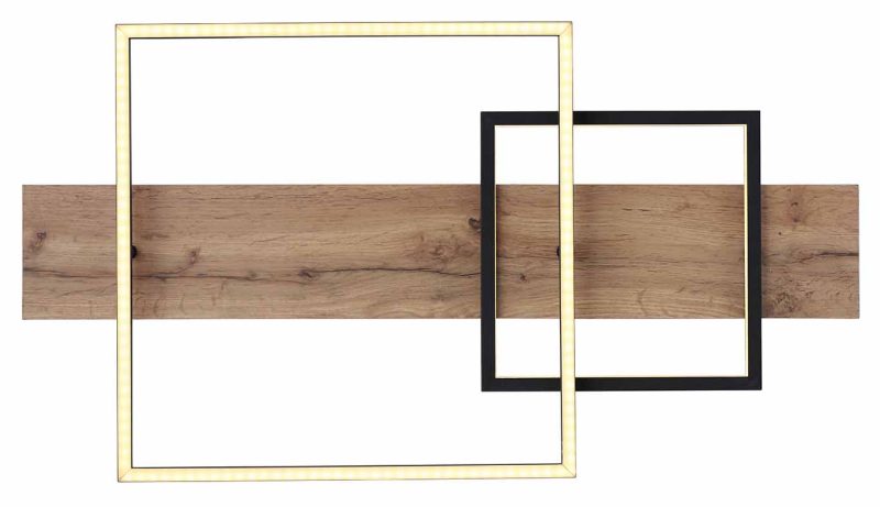 Houten zwarte moderne plafondlamp Globo Vanni - Afbeelding 3