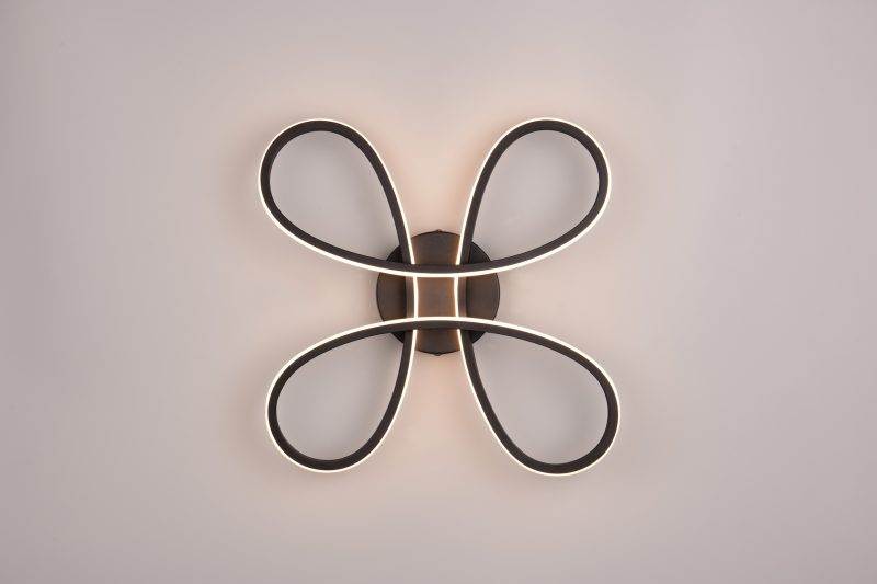Industriële design zwarte plafonnière Fly - Afbeelding 2