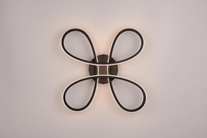 Industriële design zwarte plafonnière Fly - Afbeelding 3