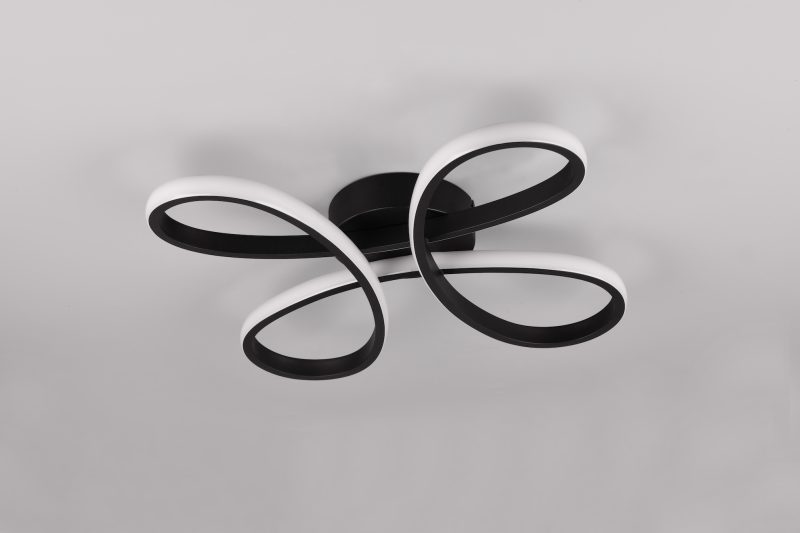 Industriële design zwarte plafonnière Fly - Afbeelding 4
