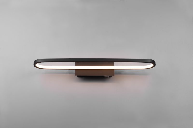 Industriële ovale zwarte wandlamp Gianni - Afbeelding 3