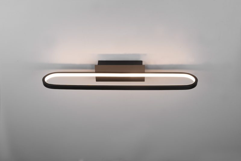 Industriële ovale zwarte wandlamp Gianni - Afbeelding 5